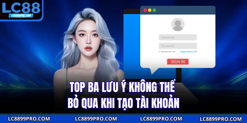 Top ba lưu ý không thể bỏ qua khi tạo tài khoản